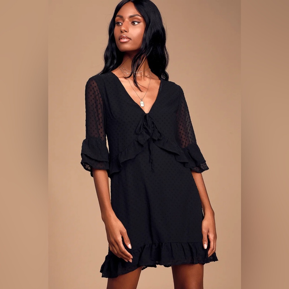 Lulus Favorite Daydream Ruffled Mini Shift Dress